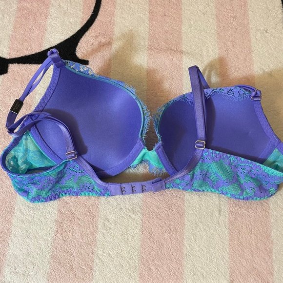 VS Seafoam Very Sexy Eyelash Lace Push Up Bra - Picture 5 of 8